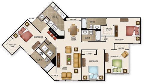 a floor plan of a 670 square foot house