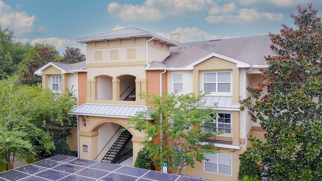 3 Story Building & Solar Panels