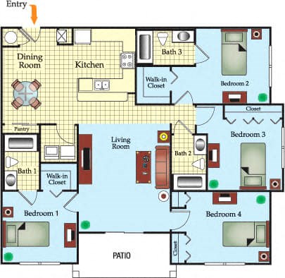 a floor plan of a house