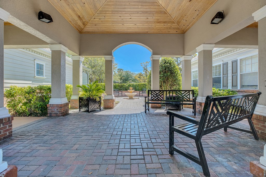 Covered seating area