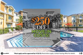 250 off move in costs on select 3 bedroom apartment homes