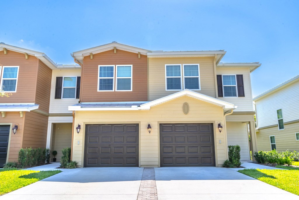 a house with two garage doors