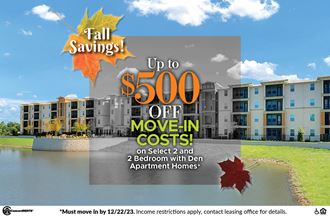 up to 500 off move in costs on select 2 and 2 bedroom with den apartment homes