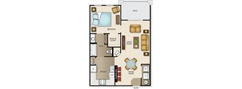 a floor plan of a house with bedrooms and a living room