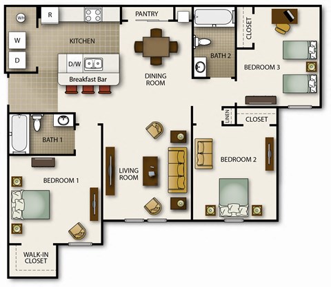 a floor plan of a house