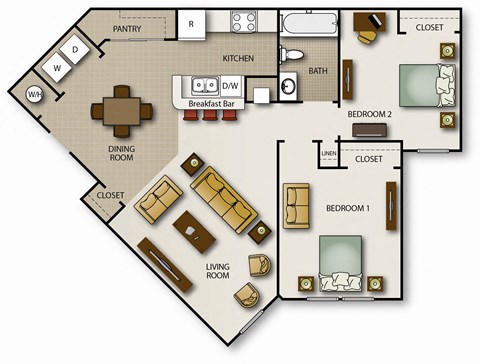 a floor plan of a house