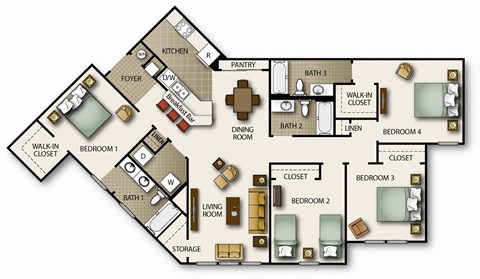 a floor plan of a house