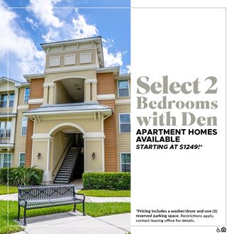 Select 2 Bedrooms with Den Apartment Homes Available Starting at $1,249!