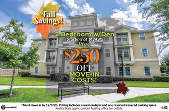 2 Bedroom with Den Starting at $1349, Plus 250 OFF Move-In Costs