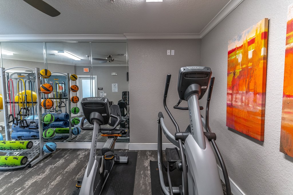 gym with cardio equipment