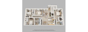 Four Bedroom Three Bath Floor Plan