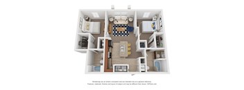 Two Bedroom Two Bath Floor Plan