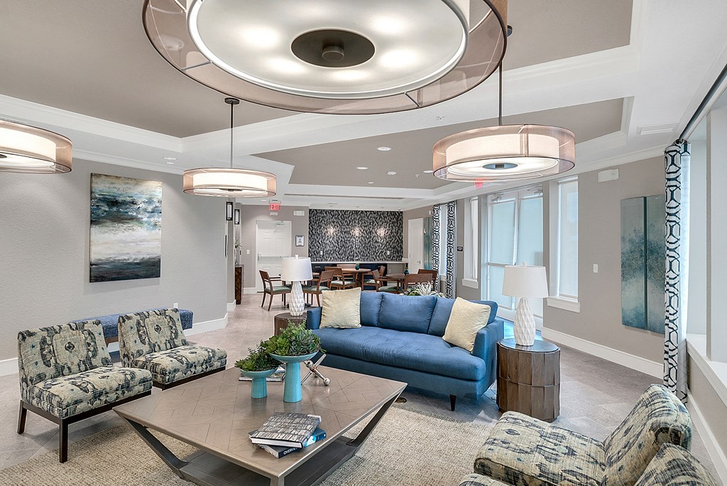 clubhouse area with couches and tv