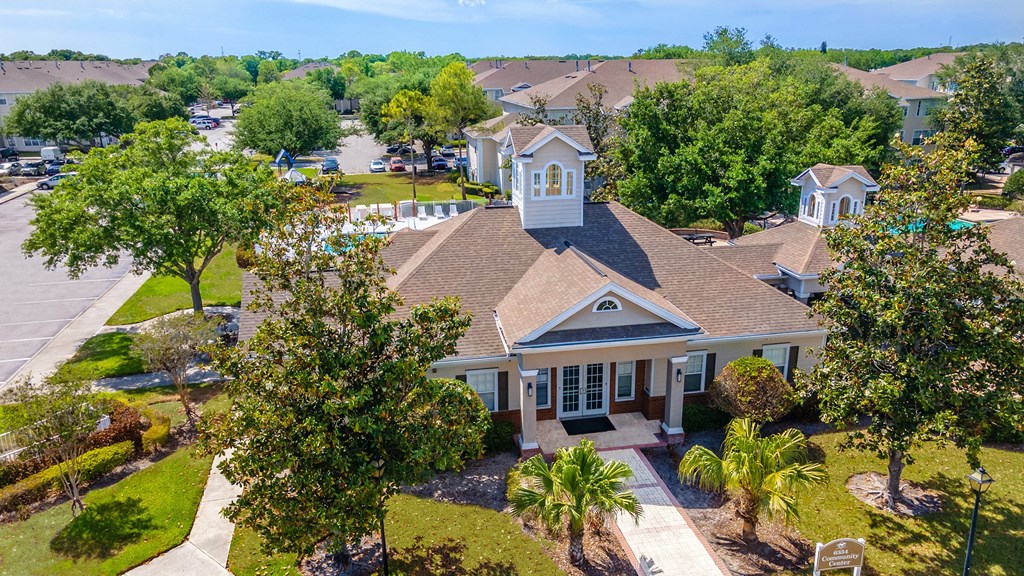 aerial view of the clubhouse