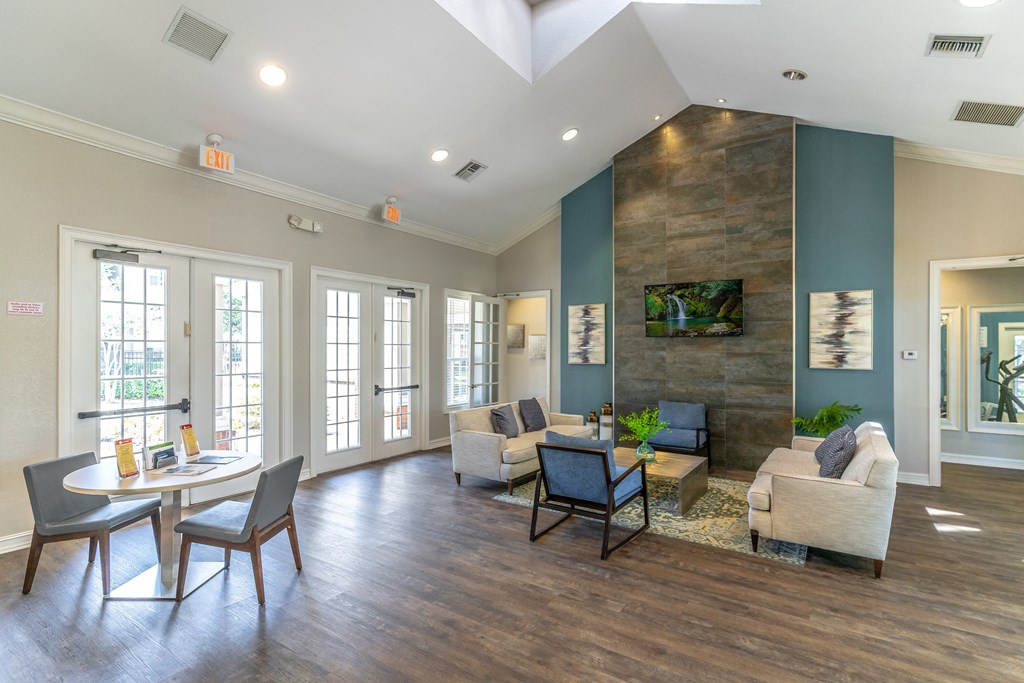 clubhouse area with couches and tv