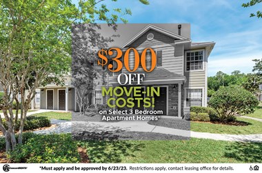 off move in costs on select 3 bedroom apartment homes | must apply and be approved by 6