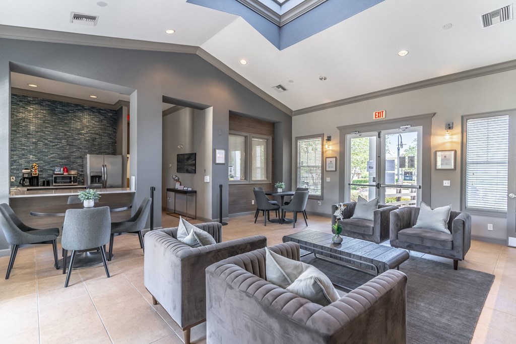 clubhouse area with couches and tv
