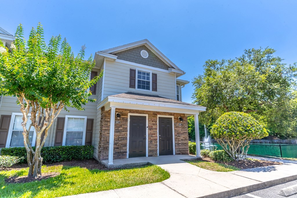 Exterior with Stacked Stone