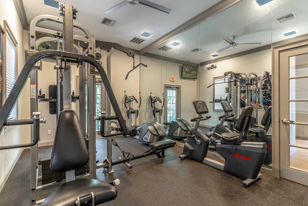 fitness center with equipment