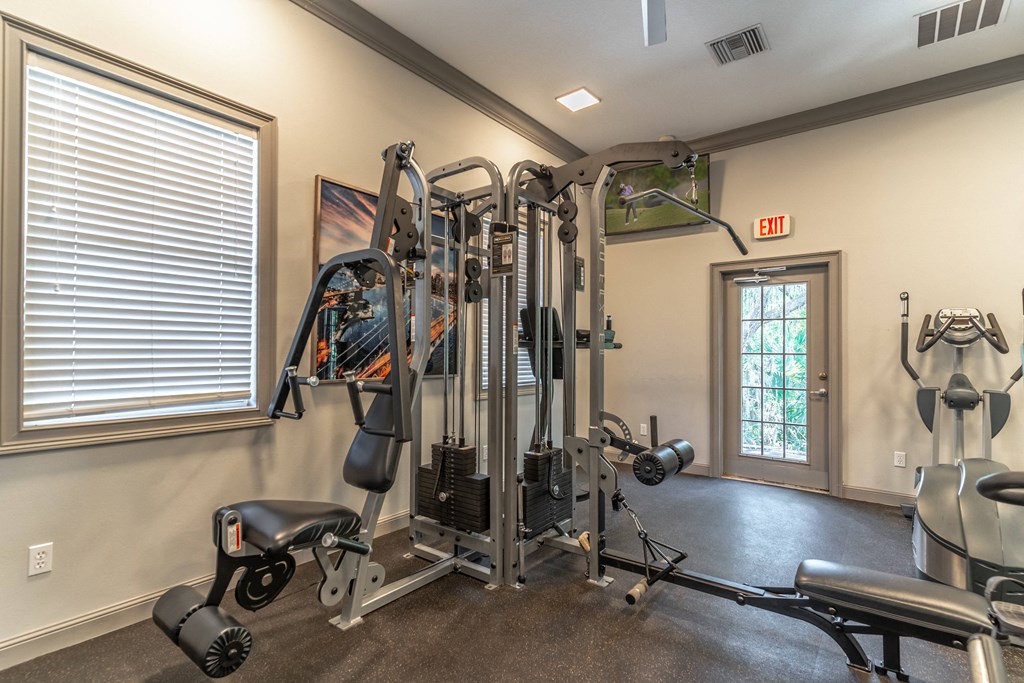 fitness center with equipment