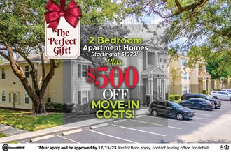 2 Bedroom Apartment Homes Starting at $1379!* Plus, $500 OFF Move-In Costs!