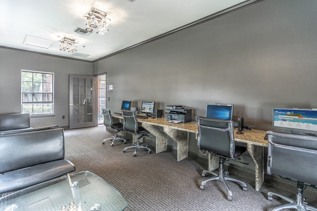 Business Center with comfortable chairs