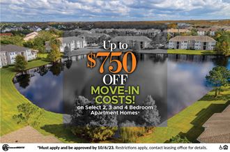 up to 750 off move in costs on select 2, 3 and 4 bedroom apartment homes