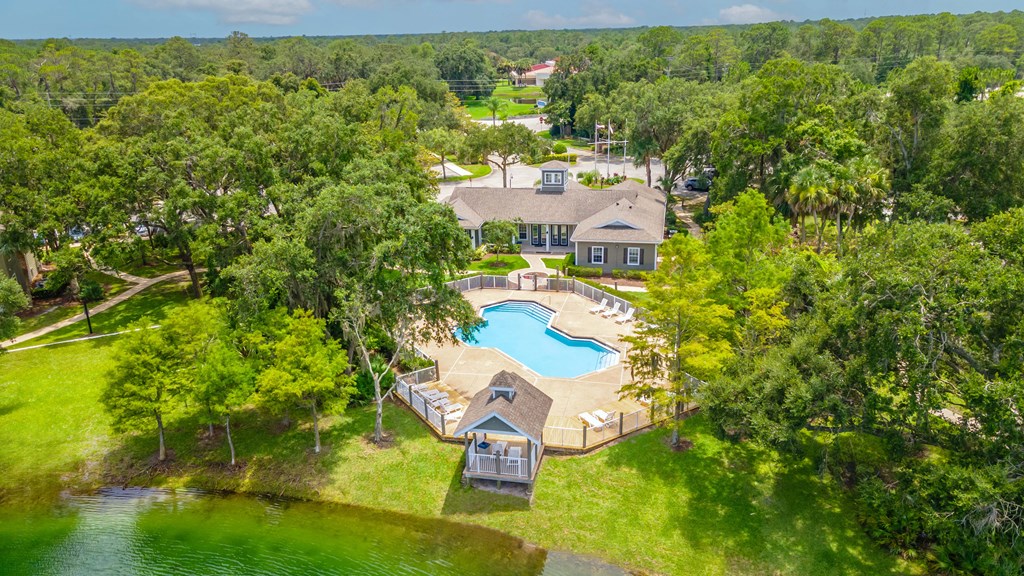 aerial view of pool at newport sound