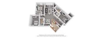 a conceptual drawing of a floor plan with a bedroom and living room