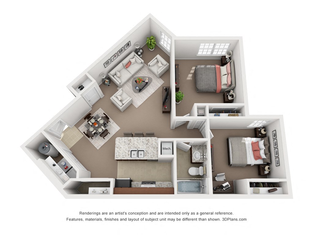 Two Bedroom Floor Plan