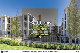 one bedrooms starting at 1325 plus a waived admin fee