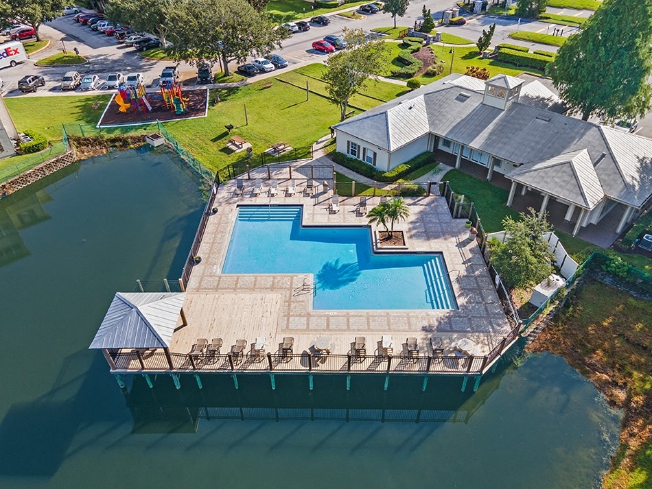 Resort-Style Pool and a lakeview