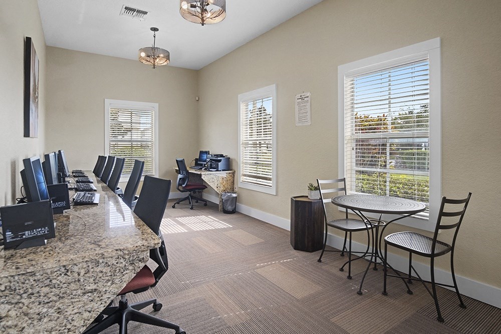 Business Center with comfortable chairs