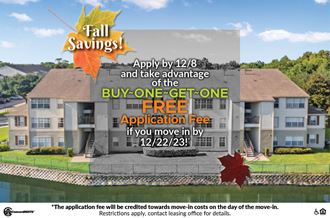 the application fee will be credited toward move in costs on the day of the move
