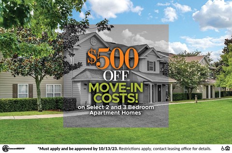 500 off move in costs on select 2 and 3 bedroom apartment homes  what