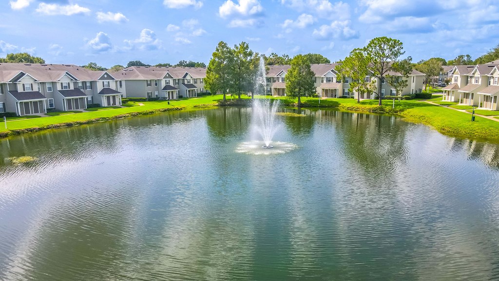 Tranquil Pond and Fountain