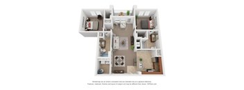 Two Bedroom Two Bath Floor Plan