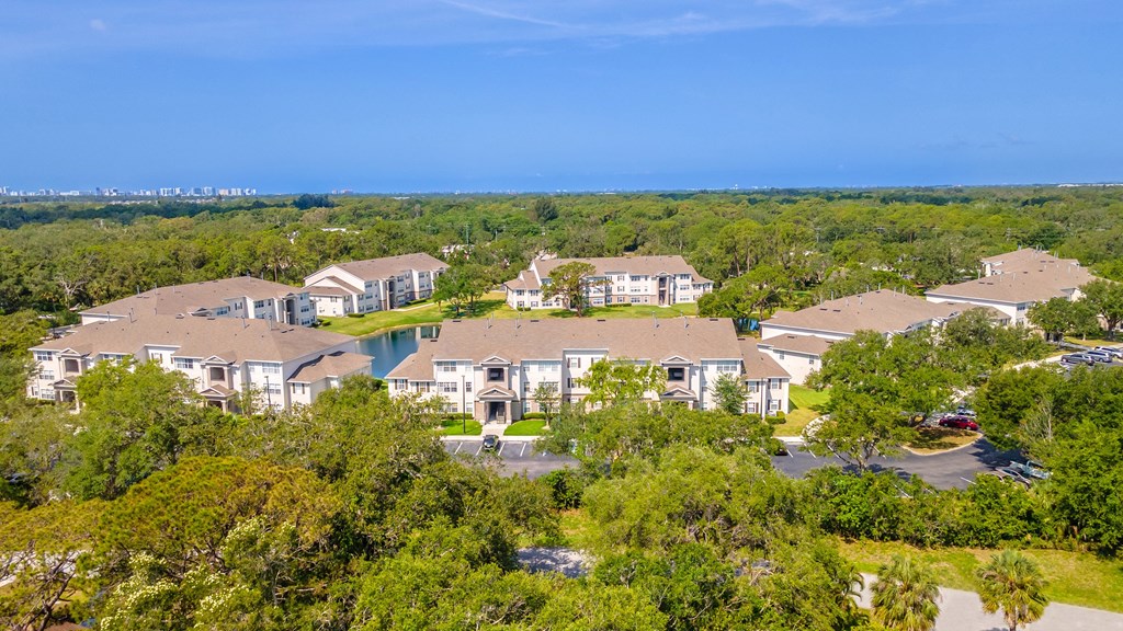 aerial view of university club apartments