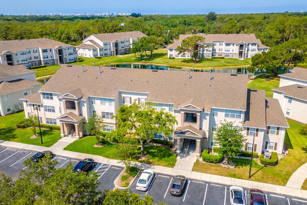 aerial view of university club apartments