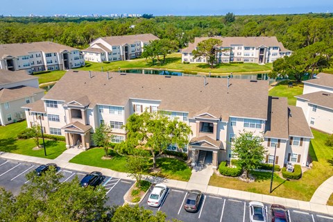 aerial view of university club apartments