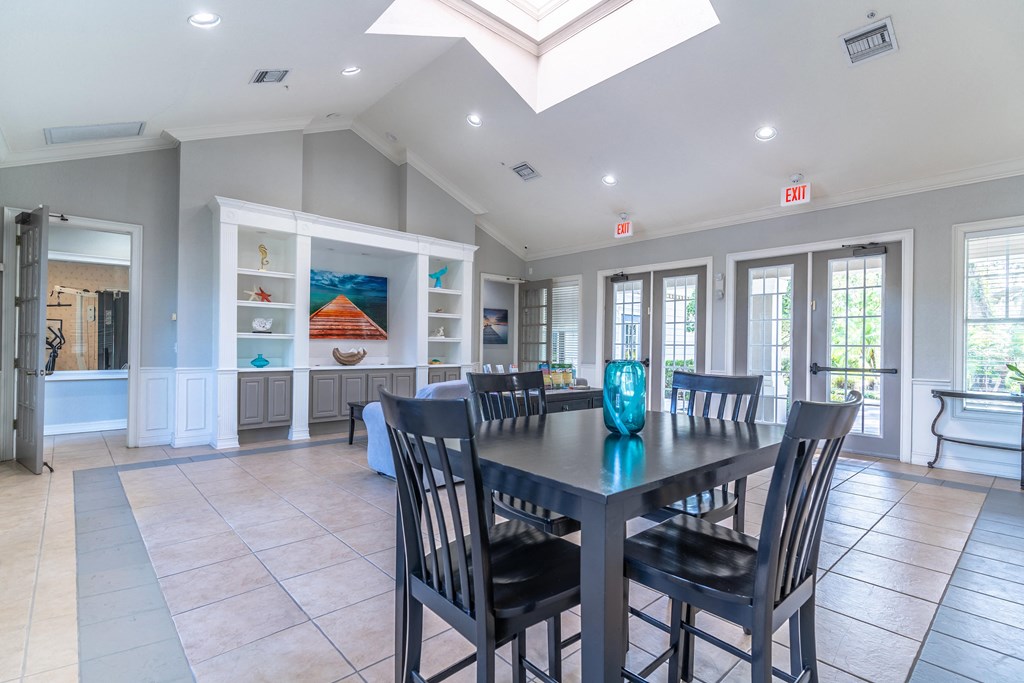 clubhouse area with couches and tv