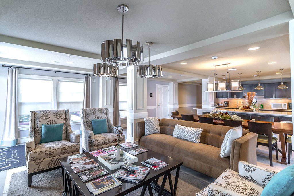 clubhouse area with couches and tv