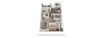 One Bedroom One Bath Floor Plan