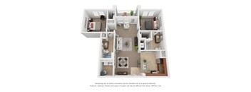 Two Bedroom Two Bath Floor Plan