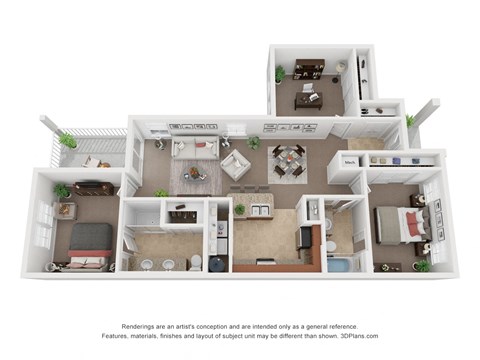 Two Bedroom w/Den Two Bath VillaFloor Plan Floor Plan