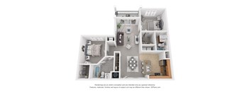 a floor plan of a 1 bedroom apartment with a bathroom and a living room