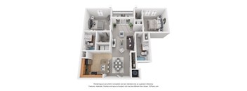 a floor plan of a 1 bedroom floor plan with a bathroom and a living room