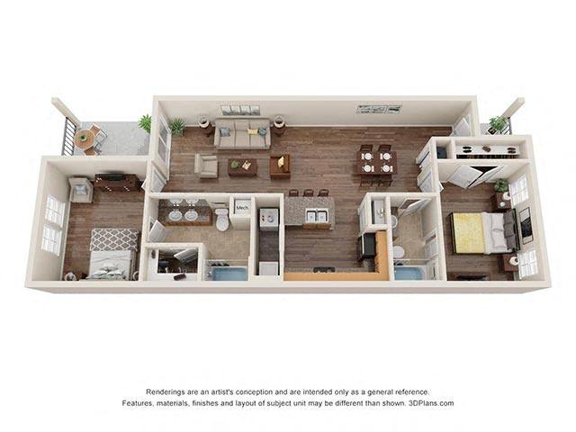 a floor plan of a house with a wooden floor