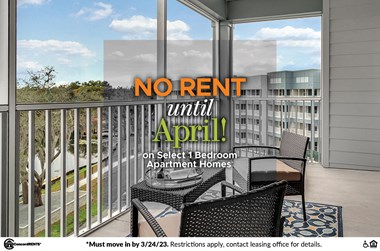 no rent until april on select 1 bedroom apartment homes