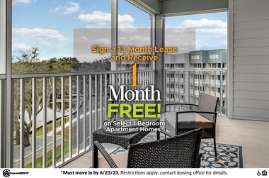 sign a 1 month lease and receive 1 month free on select 1 bedroom apartment homes